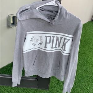 Pink gray hoodie sweatshirt XS